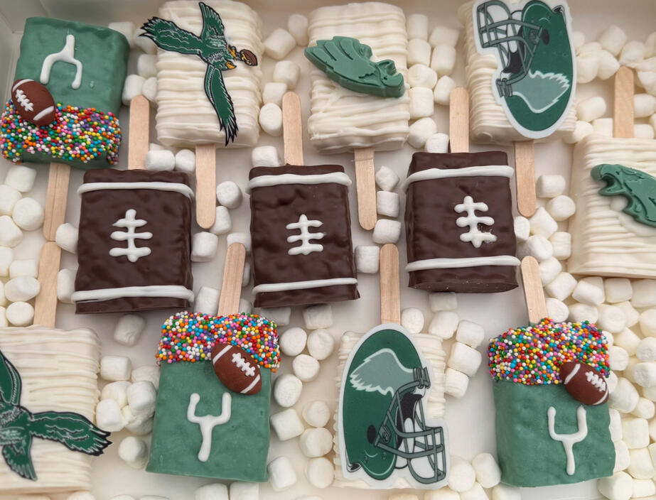 football rice crispy treats